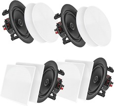 Pyle 8&quot; 4 Bluetooth Flush Mount - In-Wall In-Ceiling 2-Way Speaker, Pdic... - £227.25 GBP