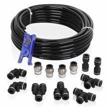 Hromee Air Line Tubing Kit, 1/4 Inch (6.35Mm) Od X 32.8 Feet Polyurethane Pu - $33.99