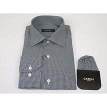 Men's Shirt Hankie CASILA Turkey Cotton Blend 501500-03 Black White Hounds tooth image 4