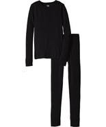 Fruit of the Loom Boys Waffle Thermal Black Underwear Set Unisex Size M 8 - $11.30