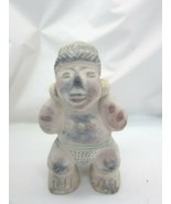 PRIMITIVE ART POTTERY Clay Man SCULPTURE Mexico  Figure Vase 48385 - £39.10 GBP