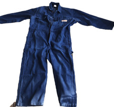 Big Mac Vintage Dark Blue Denim Jumpsuit W/ Zipper Size 44R - £43.90 GBP
