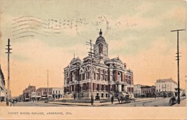 Anderson Indiana~Court House Square Photo Postcard 1908 Pstmk - £4.16 GBP