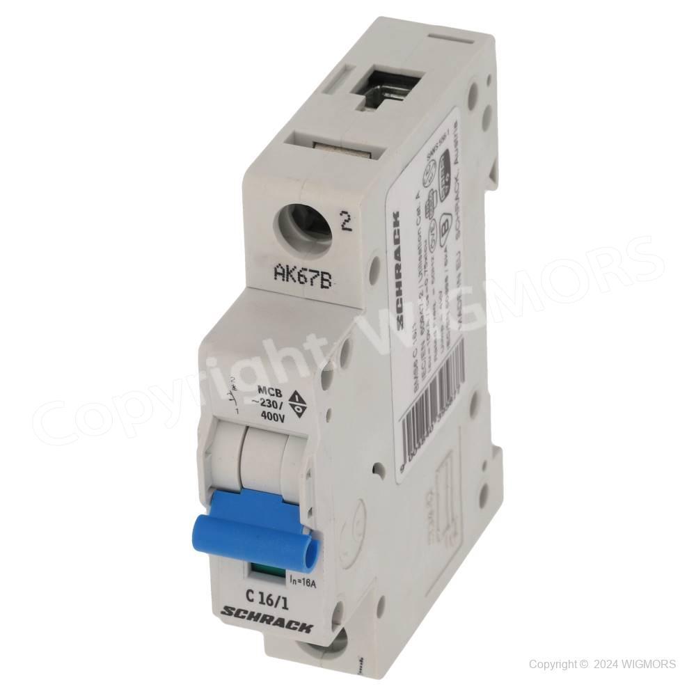 Miniature Circuit Breaker C16A/1 6kA BM617116 Schrack - $4.99