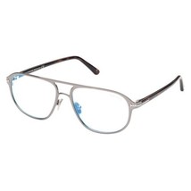 TOM FORD FT5751-B 012 Shiny Light Ruthenium/Classic Havana 55mm Eyeglass... - £103.64 GBP
