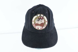 Vtg 90s Looney Tunes Tazmanian Devil Made in the USA Spell Out Snapback Hat Wool - £30.46 GBP