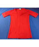 BANANA REPUBLIC SILK COTTON CASHMERE RED QUARTER SLEEVE V NECK WOMENS ME... - €19,72 EUR