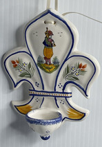 Henriot Quimper Holy Water Font France  Breton musician playing bagpipes - £73.91 GBP