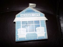 MERMAID CAFE Wooden Shelf Sign Nautical Decor 6" NEW - $20.47