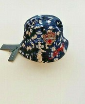 Ed Hardy Reversible Tie Dye Bucket Hat Blue - £63.28 GBP