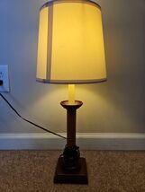 Wooden Style 21.5 in. Stick Table Lamp Brown/Mahogany Roman Column Style... - $14.08 CAD