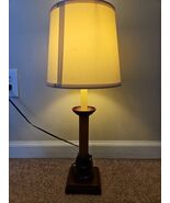 Wooden Style 21.5 in. Stick Table Lamp Brown/Mahogany Roman Column Style... - €8,56 EUR