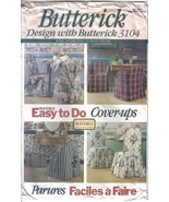 Butterick Pattern 3104 Easy to Do Standard Chair Cover-ups 4 Styles Uncut - $6.00