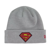 Superman Symbol Patch on Gray Cuff Beanie Multi-color - £20.76 GBP