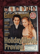 Entertainment Weekly Magazine November 19 1999 Johnny Depp Christina Ricci - £12.94 GBP