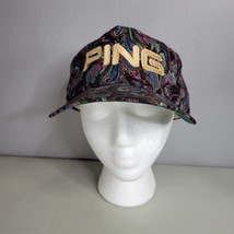 PING Strapback Golf Hat Paisley Made In USA Embroidered Burgundy Missing... - $95.99