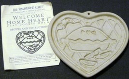 Vintage Pampered Chef Clay Cookie Mold Welcome Home Heart 1998 Family Heritage C - £9.32 GBP