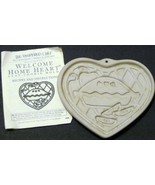 Vintage Pampered Chef Clay Cookie Mold Welcome Home Heart 1998 Family He... - $11.88