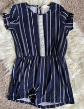 Love Maddie Girls Stripe Shorts Playsuit Jumpsuit Romper Top Shorts Sz 12 - $11.87