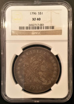 Blue Chip Quality 1796 Draped Bust Small Eagle Silver Dollar NGC XF40 AM030 - £11,870.43 GBP