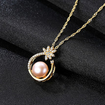 Fine Jewelry S925 Sterling Silver Freshwater Pearl Pendant Silver Fashion Simple - £19.01 GBP