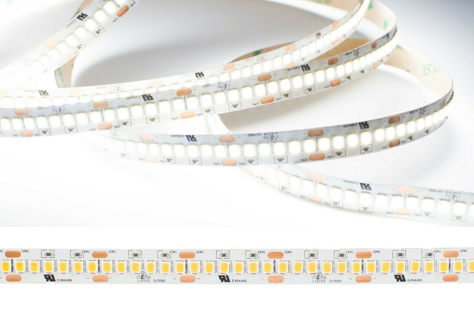 LEDupdates Brightest 24v Showcase Strip Light 1200 LED 6000K + Channel + Power