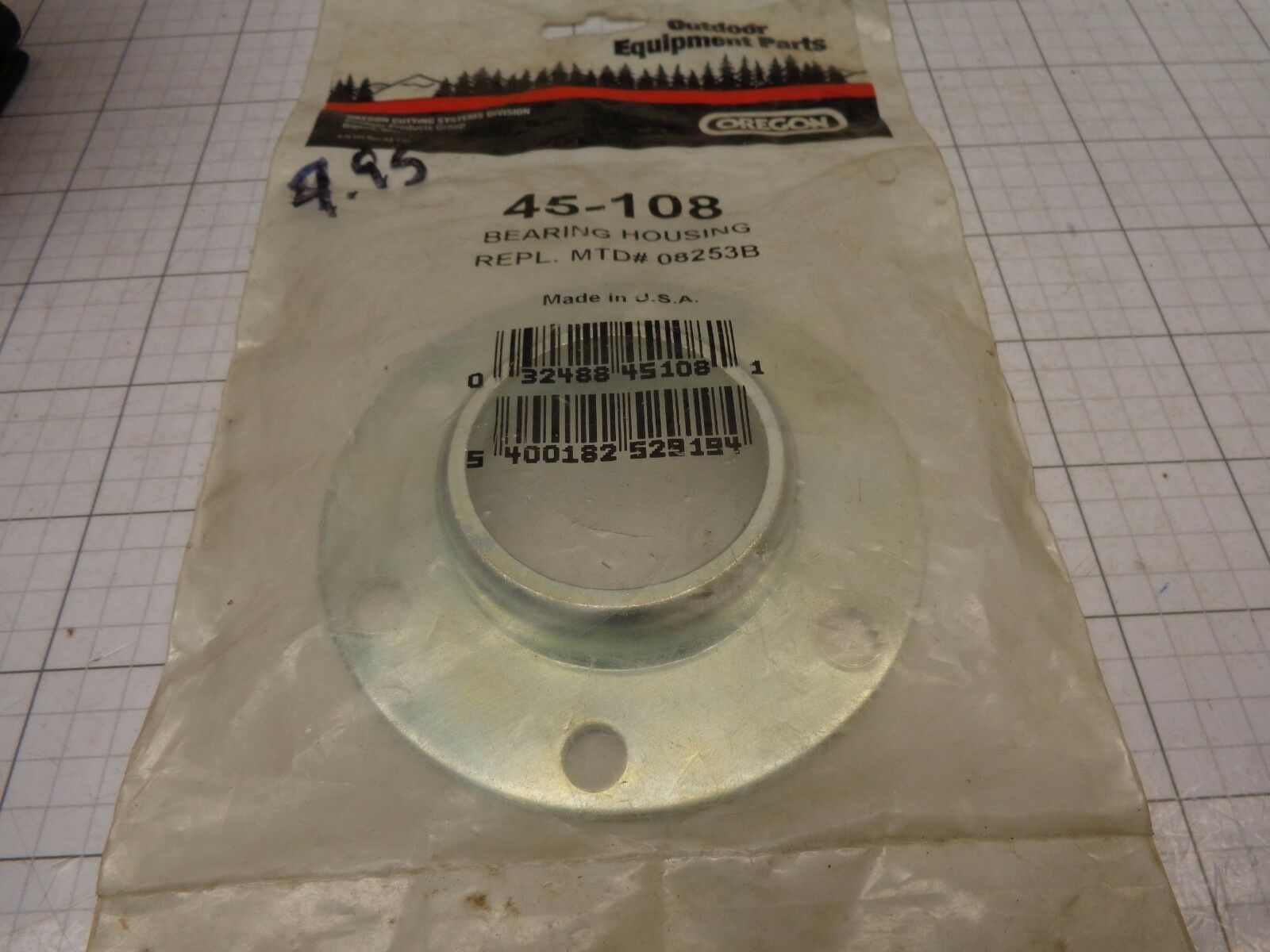 Oregon 45-108 Bearing Housing Flange Replace MTD 08253B Snow Blower 190 ... - $13.53