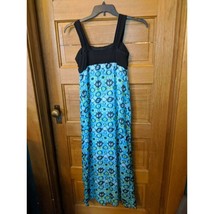 Catos Girls XL 16 Maxi Dress Sleeveless Sundress Lined Blue Black - £11.78 GBP