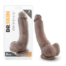Blush Dr. Skin Mr. Mayor Realistic 9 in. Dildo with Balls &amp; Suction Cup Brown - £35.92 GBP