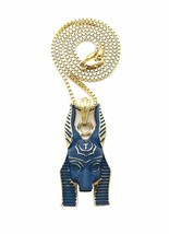 [Icemond] Blue Anubis on 16&quot;/18&quot;/20&quot;/24&quot; Chain Necklace - £13.31 GBP