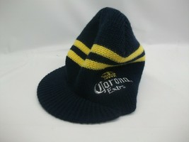 Corona Extra Blue Winter Hat Toque Beanie Stocking Cap w/ Short Bill - £16.06 GBP
