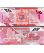 Trinidad and Tobago 1 Dollar. 2020 (2021) Polymer UNC. Banknote Cat# P.NL - £0.77 GBP