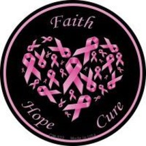 Faith Hope Cure Novelty Metal Mini Circle Magnet CM-533 - £10.35 GBP