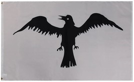 3x5 Viking Raven White 100D Woven Poly Nylon 3&#39;x5&#39; Flag Banner - £6.98 GBP