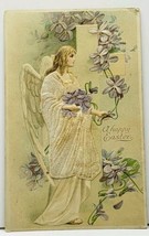 Easter Embellished Angel Embossed to Royalton Wisconsin Postcard I6 - £4.65 GBP