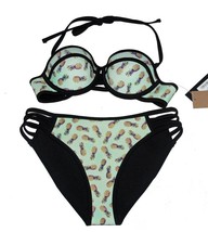 2-Pc ZOE AYLA Tropical Pineapples Neoprene Banded Sides Bikini Swimsuit ... - $36.99