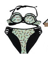 2-Pc ZOE AYLA Tropical Pineapples Neoprene Banded Sides Bikini Swimsuit ... - $50.59 CAD