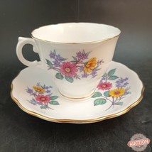 Tea Cup &amp; Saucer Royal Vale 6431 Yellow &amp; Pink Flowers England Selling, ... - £14.75 GBP