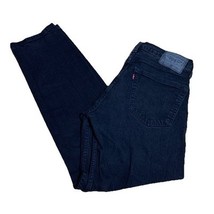 Levi&#39;s 505 Jeans 32x32 Regular Fit Mens Black Measure  Straight Denim Ca... - $27.72