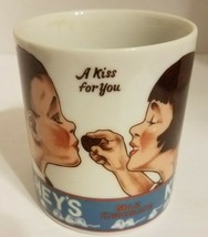 Vintage 1979 Hershey&#39;s Kisses Mug, Collector Coffee, Cocoa “A Kiss for You” - £7.09 GBP