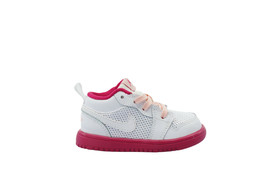[554721-118] Air Jordan 1 Retro Low Flex Toddlers TD White/Voltage Cherry-Pink - £29.46 GBP