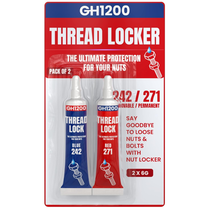 2 Pack Thread Lock. 271 and 242 Medium and Strong Strength Locktight for Nuts, B - £10.16 GBP