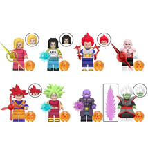 8Pcs Zamasu Hitto Kefla Jiren Goku Vegeta Mini Block Toy Dragon Ball Min... - $505.98 MXN