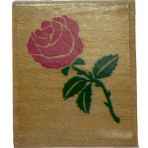 All Night Media Long Stemmed Rose Tiny Rose Rubber Stamp 478A Vintage 1993 - £3.91 GBP
