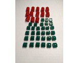 Lot Of (46) Red And Green Monopoly House And Hotel Pieces - £7.72 GBP