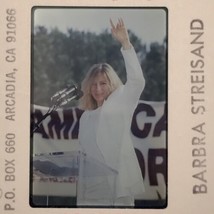 1989 Barbara Streisand Waving in White Celebrity Color Photo Transparency Slide - £7.58 GBP
