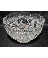 Vintage CRYSTAL CLEAR Hand-Cut Round Footed Crystal Bowl 8.5&quot; - Made In ... - $50.90 CAD