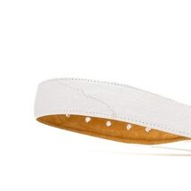 Alessio Belt Genuine Ostrich Leg Exotic Soft Feel White image 2