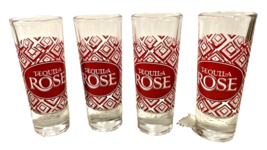 Shot Glasses Tequila Rose Lot of 4 Red Liquor Liqueur Glass Party Drinks Barware - £11.86 GBP