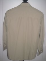 Arrow Dover Broadcloth Mens Ls Tan SHIRT-16-32/33-GENTLY WORN-COTTON/POLYESTER - £7.23 GBP